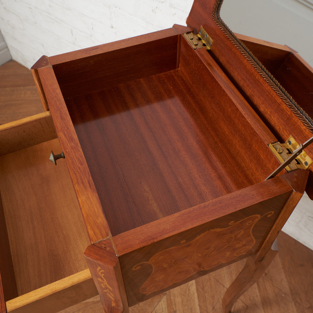 イタリア製 ミラー付き サイドテーブル