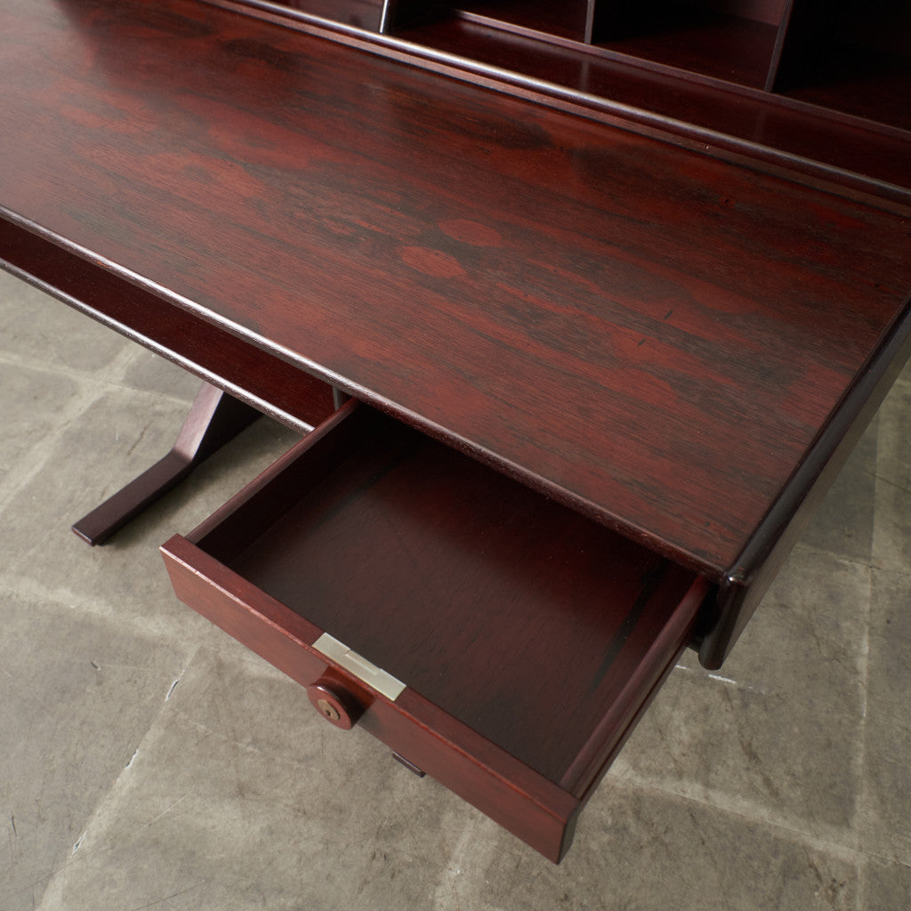 ローズウッド材 蛇腹扉 デスク
