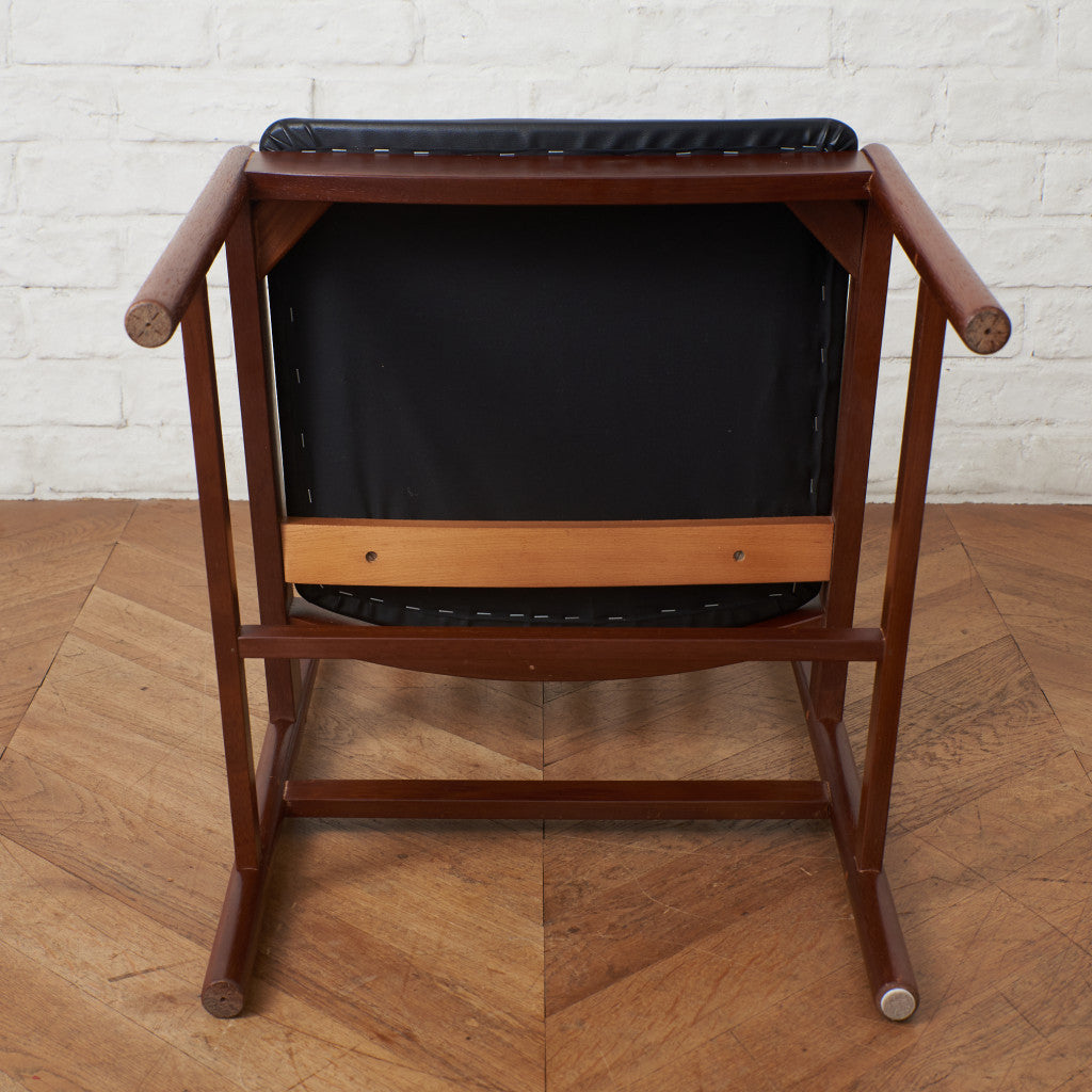 英国ヴィンテージ ダイニングチェア / 張替済