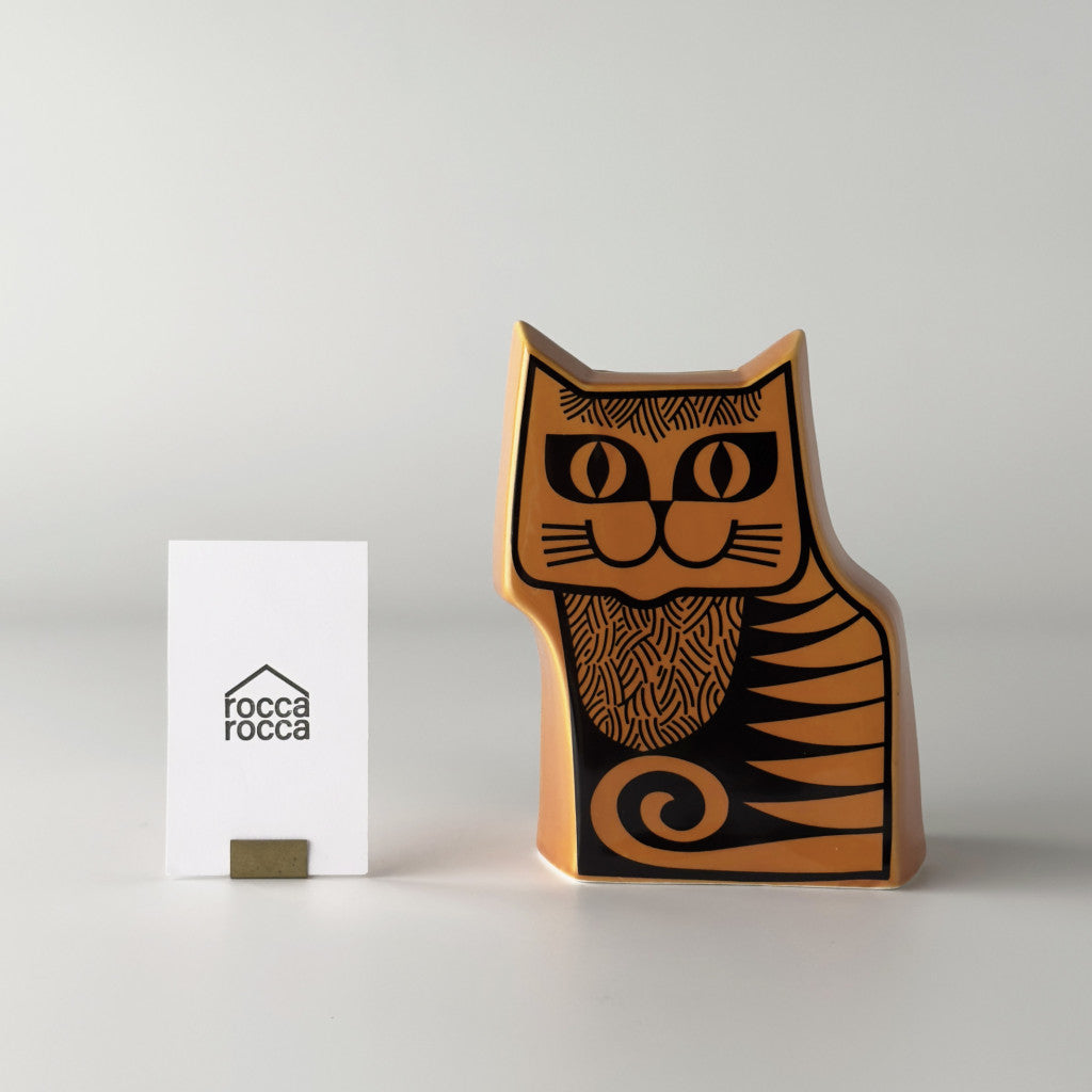 Hornsea Cat Moneybox Orange