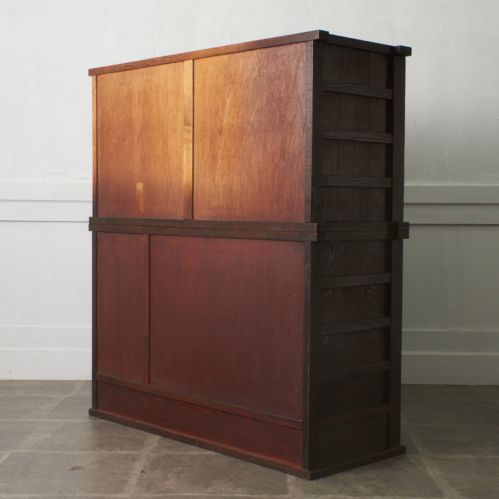 江戸指物 欅材 茶箪笥