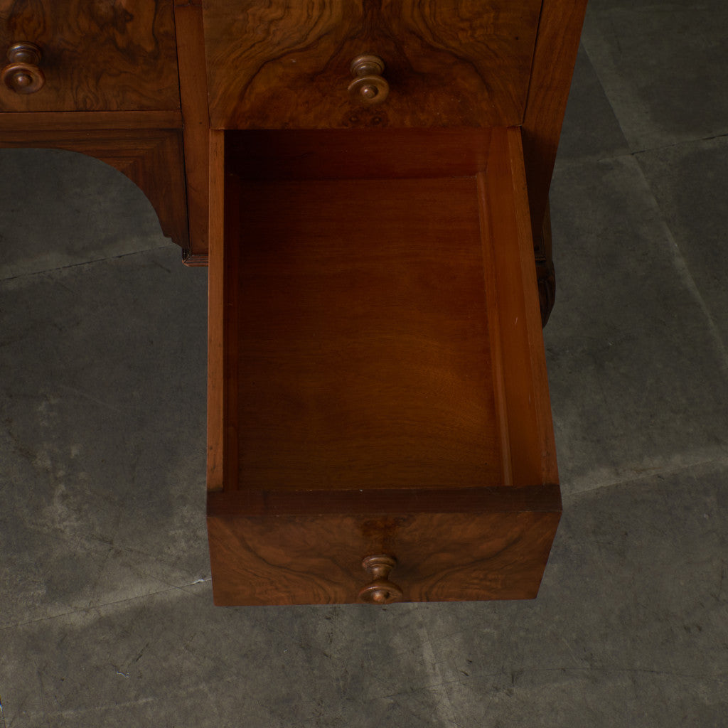 アンティーク ウォールナット材 両袖デスク