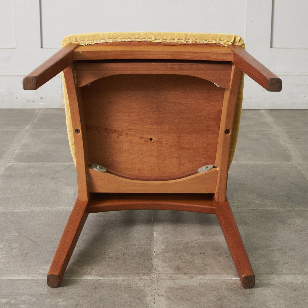 北欧スタイル チーク無垢材 ダイニングチェア / 張替済