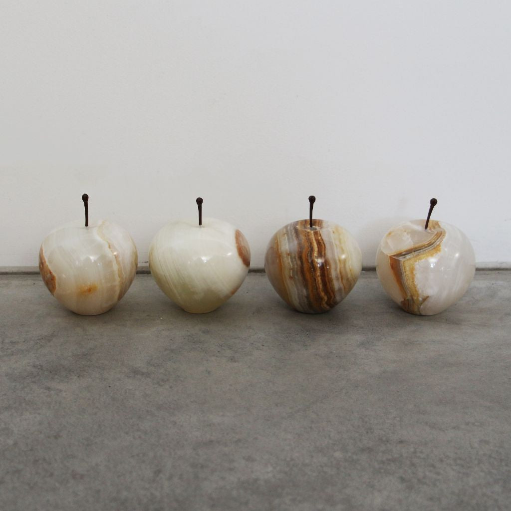 ストーンオブジェ Marble Apple ストライプ Large