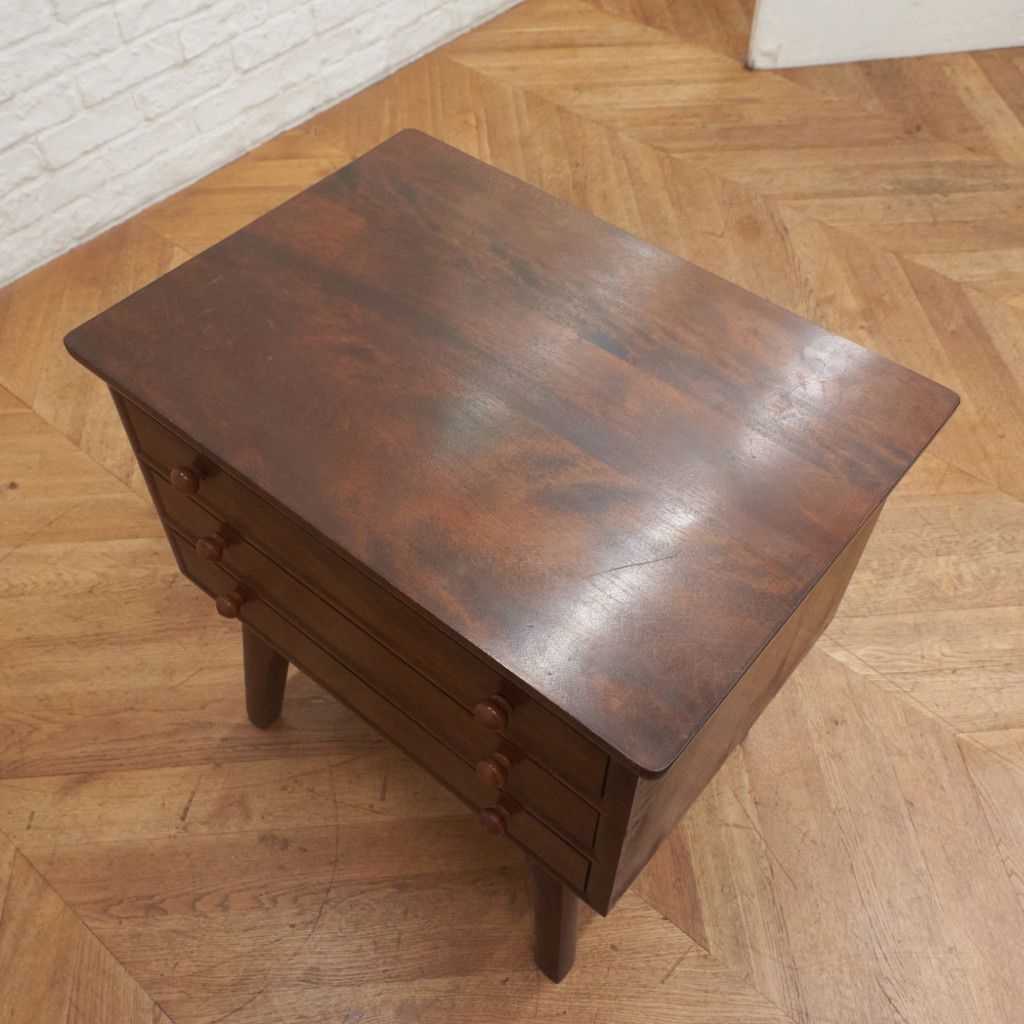 サイド卓 Night Table with 3 drawers