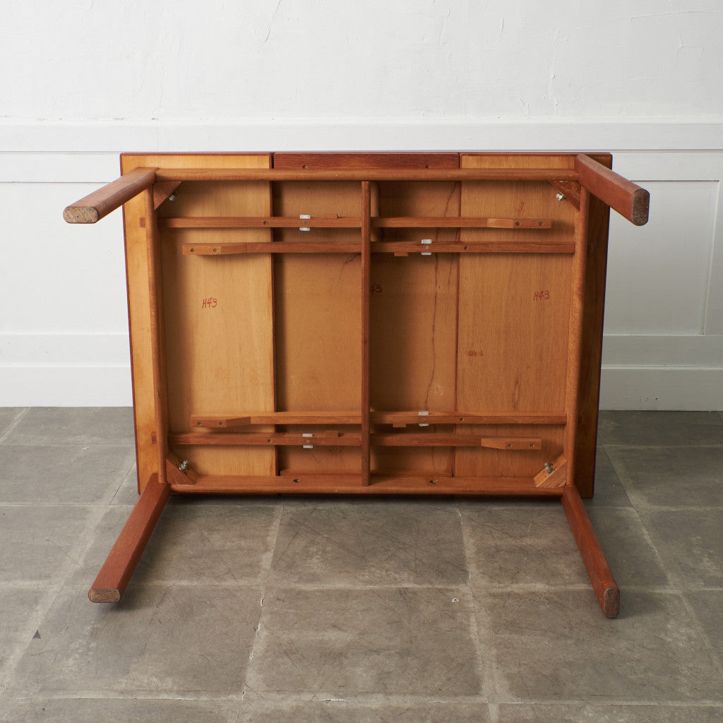 北欧スタイル チーク材 ドローリーフテーブル