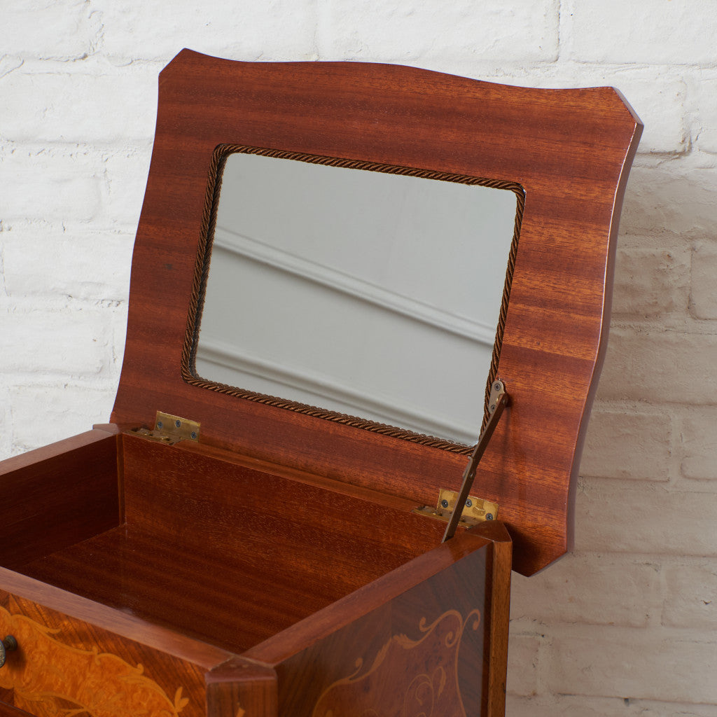 イタリア製 ミラー付き サイドテーブル