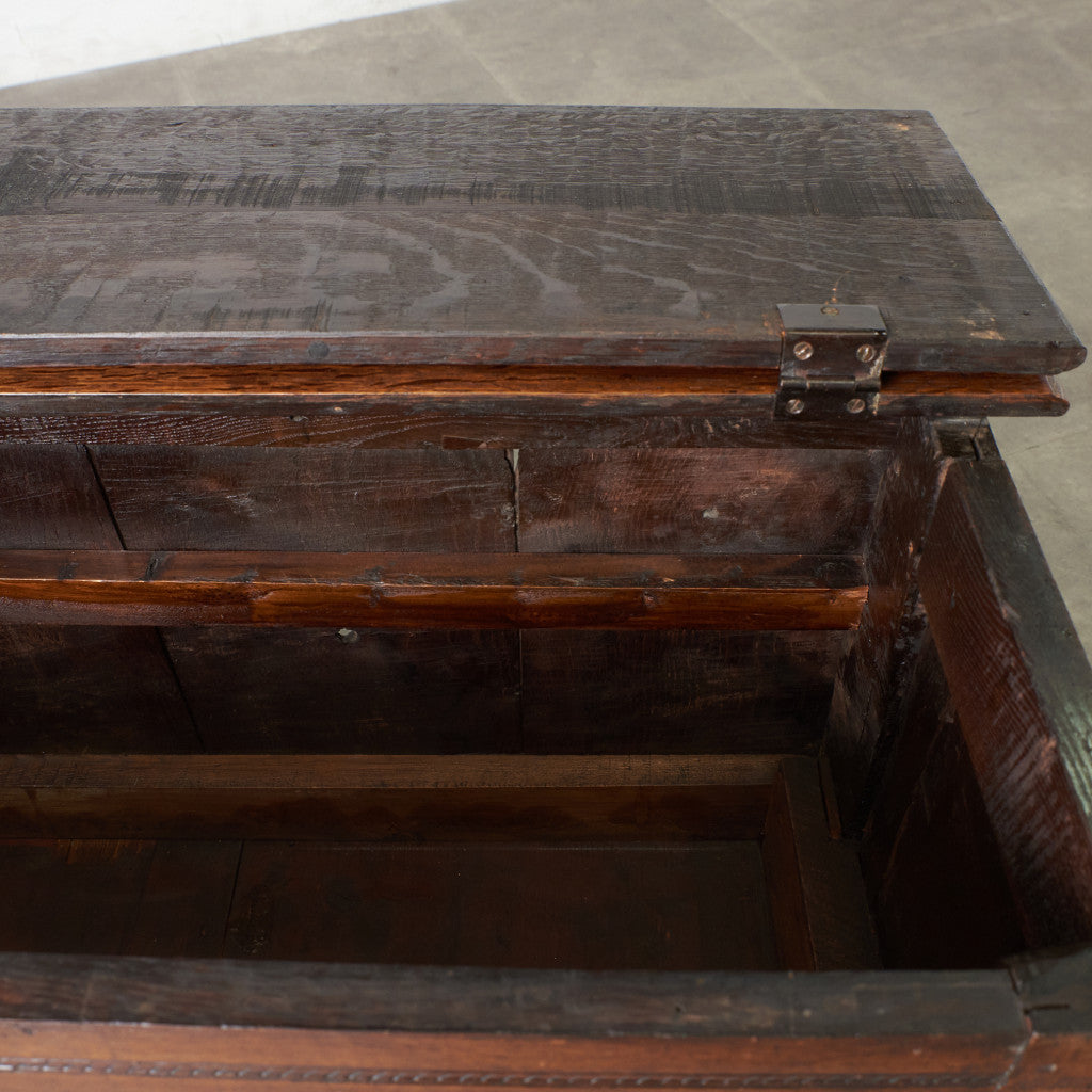 英国アンティーク オーク材 ブランケットボックス