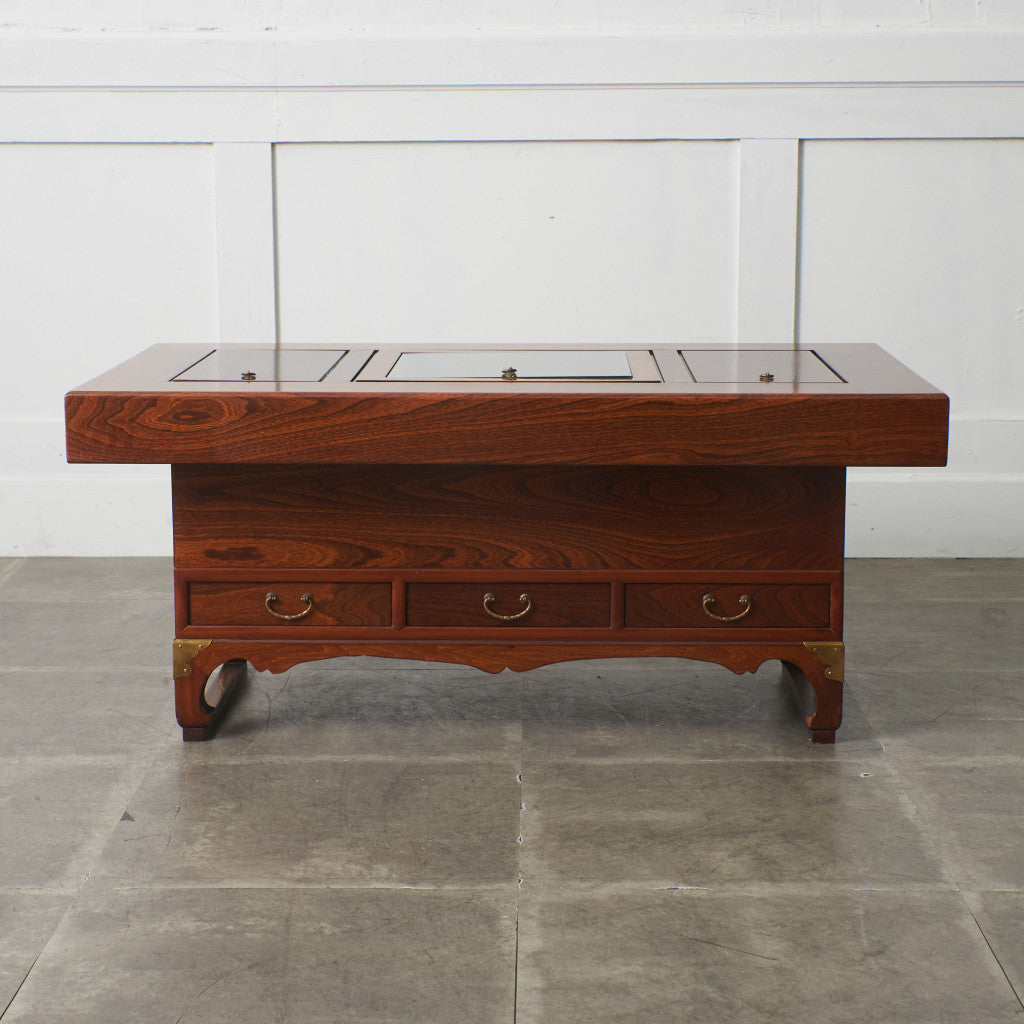 欅無垢材 関西火鉢テーブル