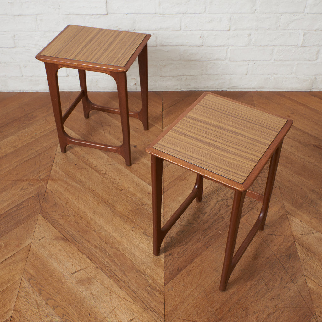 オールドマルニ 孔雀印 サイドテーブル 2点セット