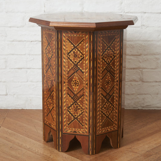 シリア製 寄木細工 サイドテーブル