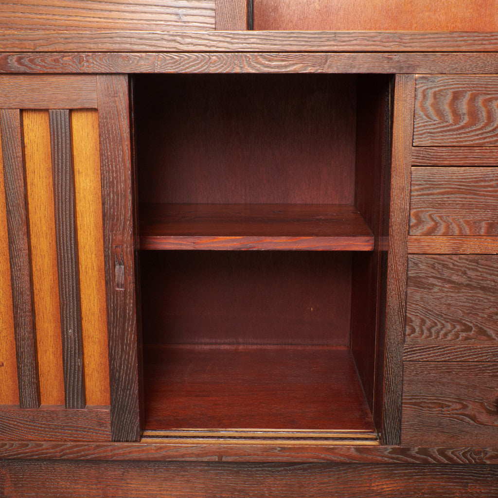 江戸指物 欅材 茶箪笥