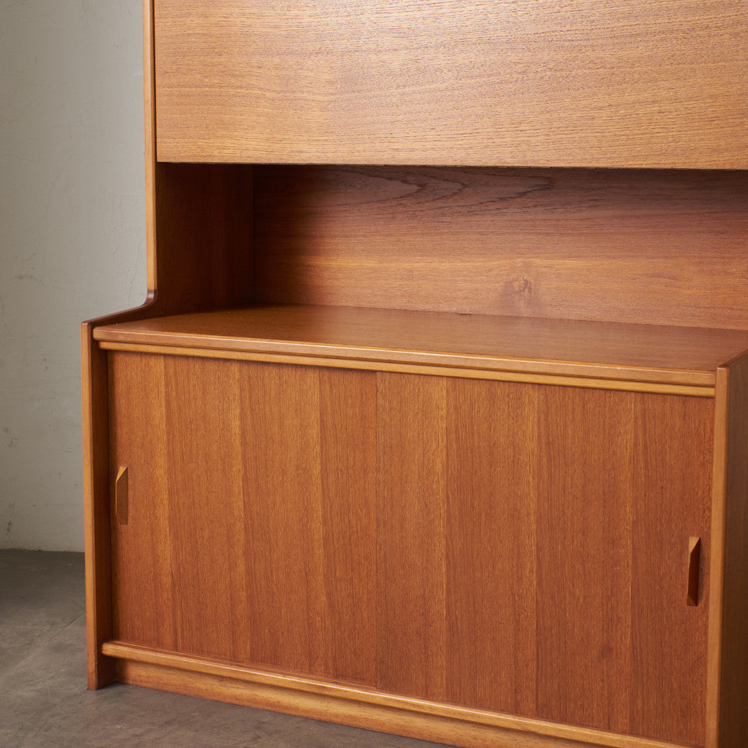 ヴィンテージ ビューロー付きブックケース