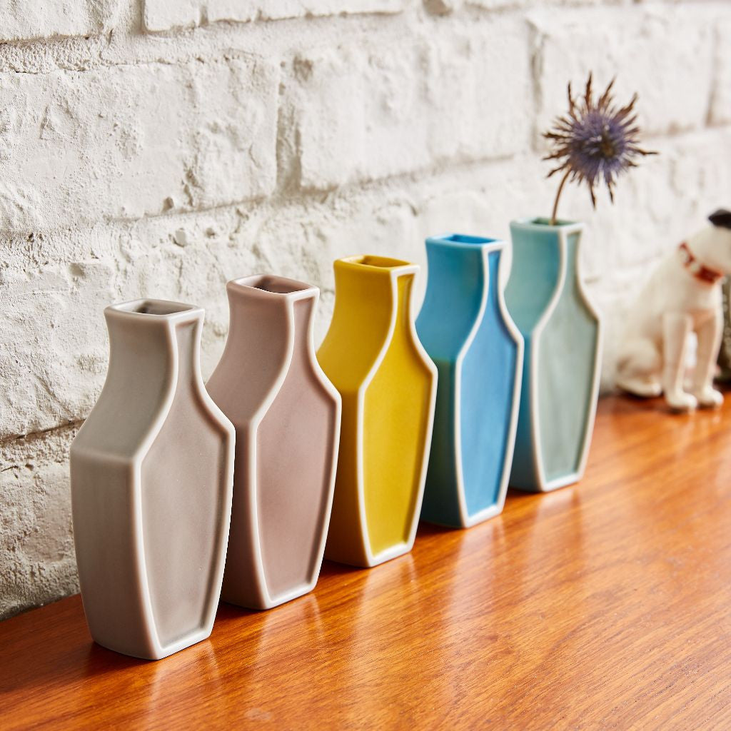 ふちどりフラワーベース トルコブルーマット