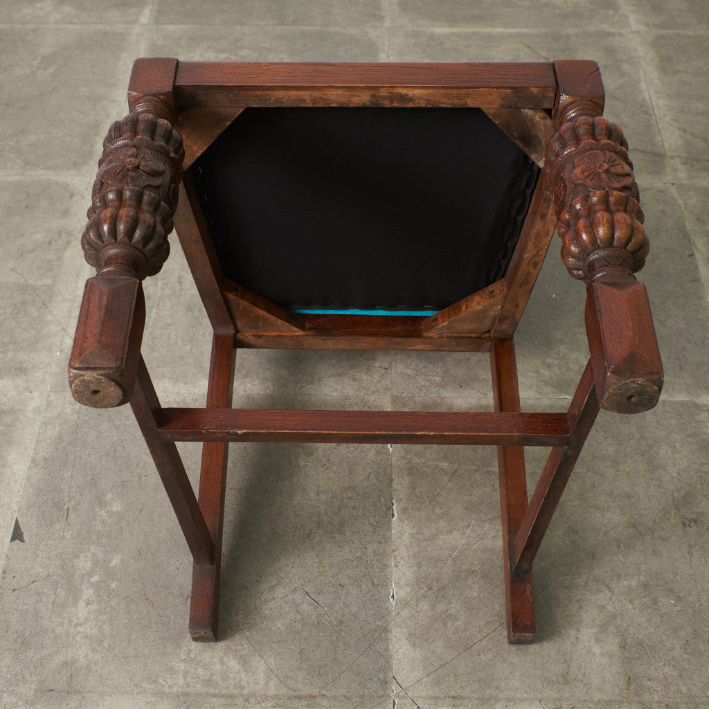 英国アンティーク バルボスレッグチェア / 張替品