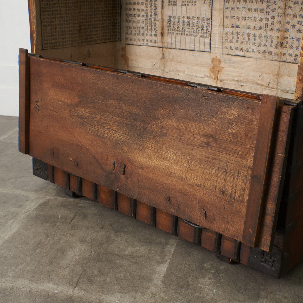 李朝家具 無垢材古鉄金具 半閉櫃