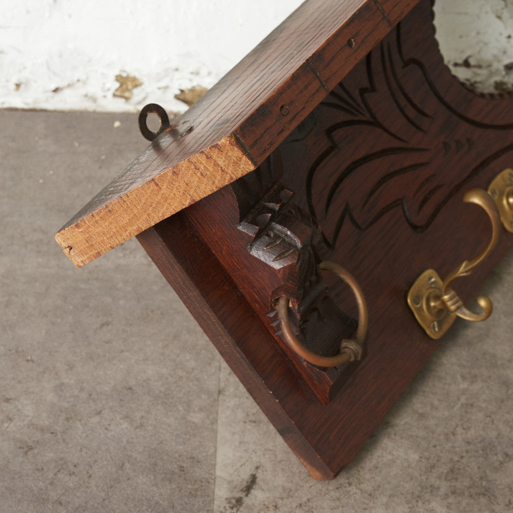 英国アンティーク オーク材 ウォールフック