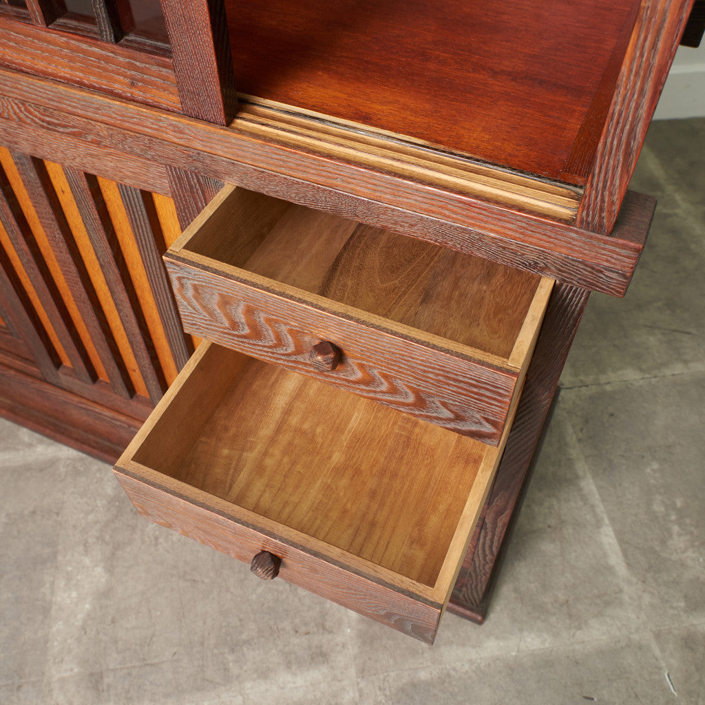 江戸指物 欅材 茶箪笥