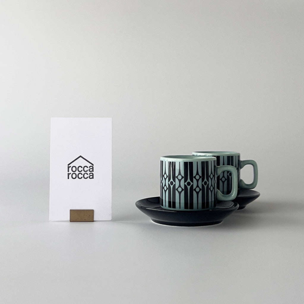 Hornsea エスプレッソカップ&ソーサー 2セット Geo