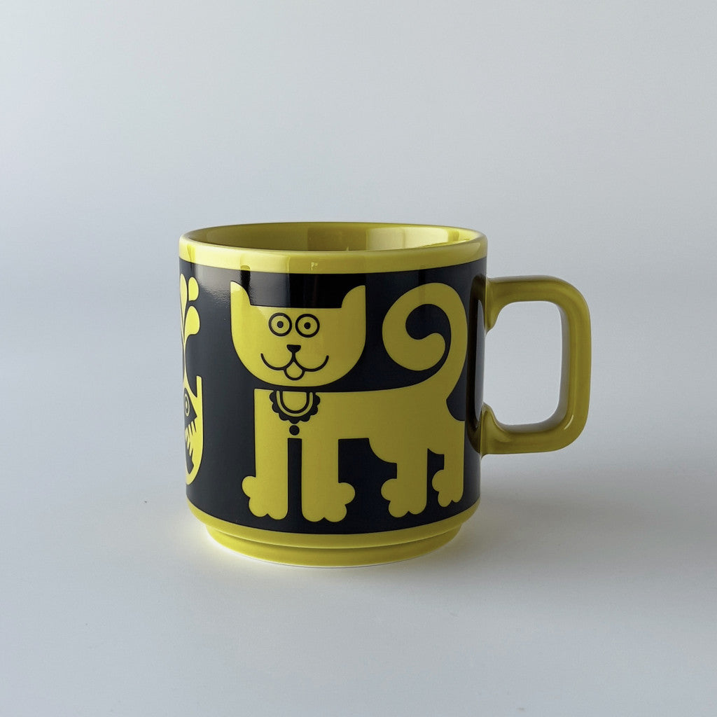 Hornsea x Magpie マグカップ Cat & Pirhana Chartreuse