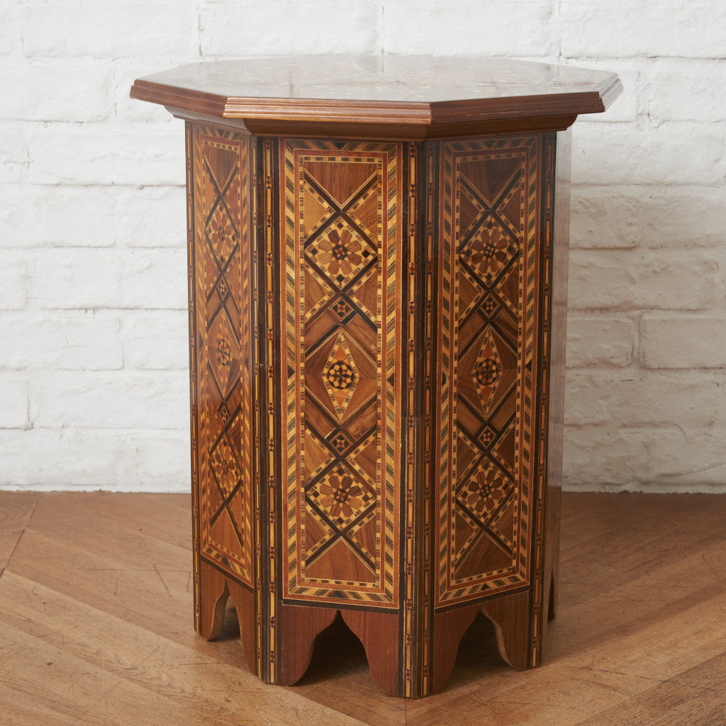 シリア製 寄木細工 サイドテーブル