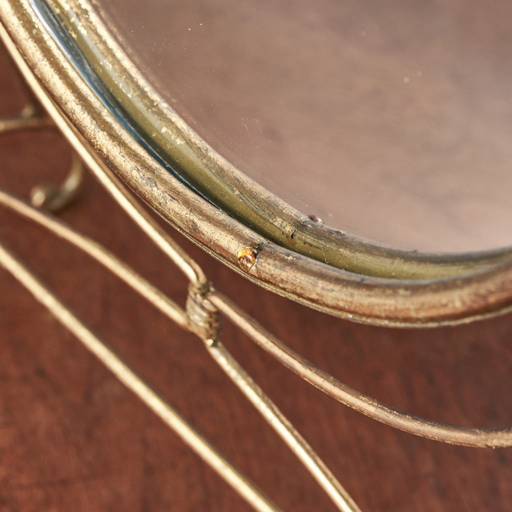 クラシック ゴールド スタンドミラー ラウンド