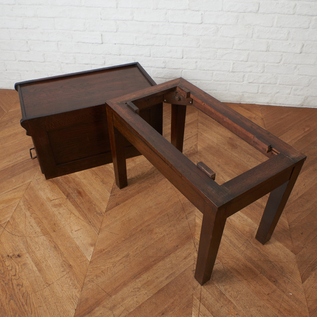 英国アンティーク オーク材 レターチェスト