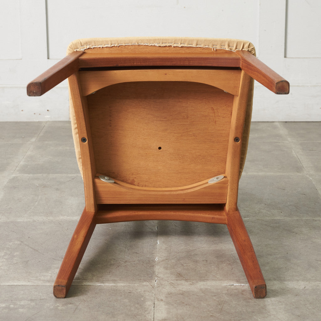 北欧スタイル チーク無垢材 ダイニングチェア / 張替済