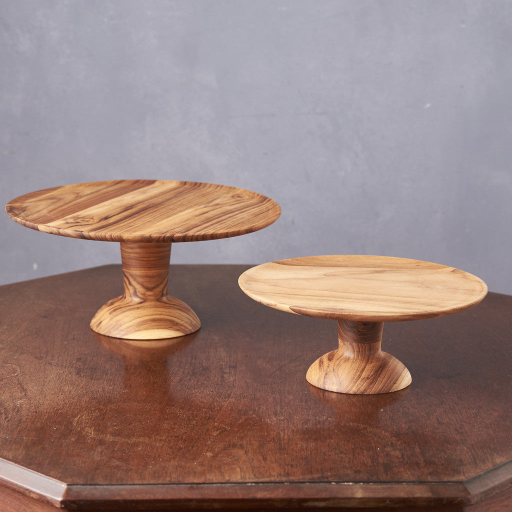 チーク ケーキスタンド 22cm