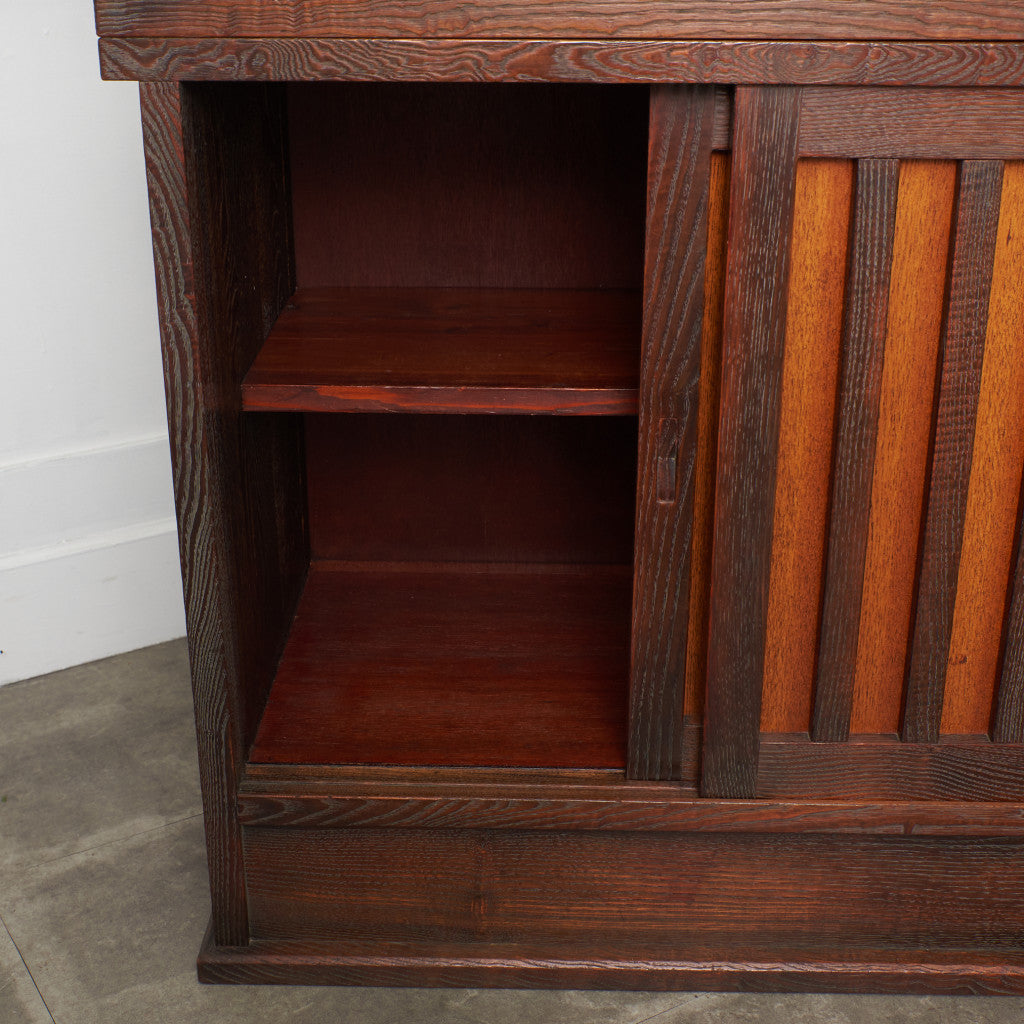 江戸指物 欅材 茶箪笥