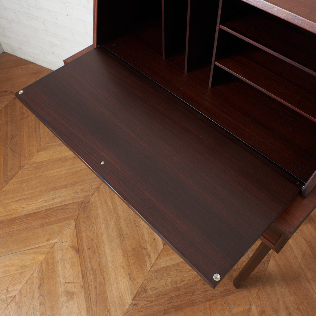 ローズウッド材 ライティングビューローデスク