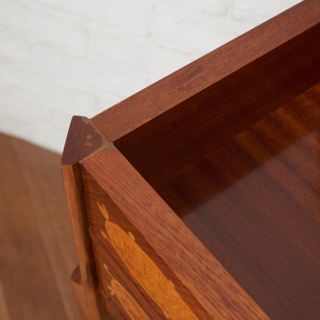 イタリア製 ミラー付き サイドテーブル