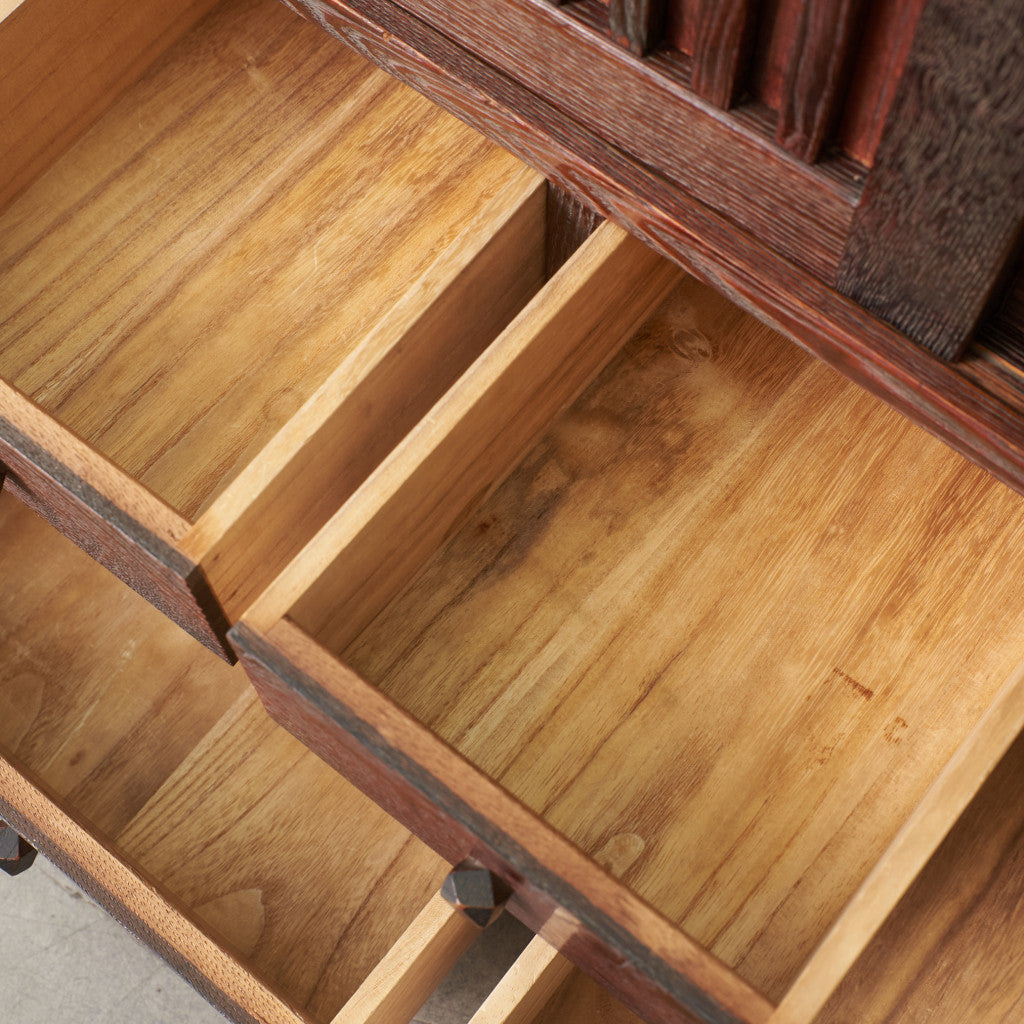 江戸指物 欅材 茶箪笥