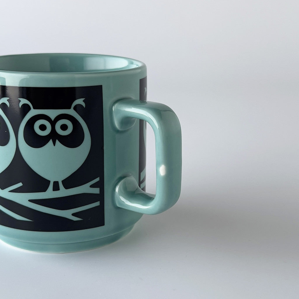 Hornsea x Magpie マグカップ Owls on Branch Teal