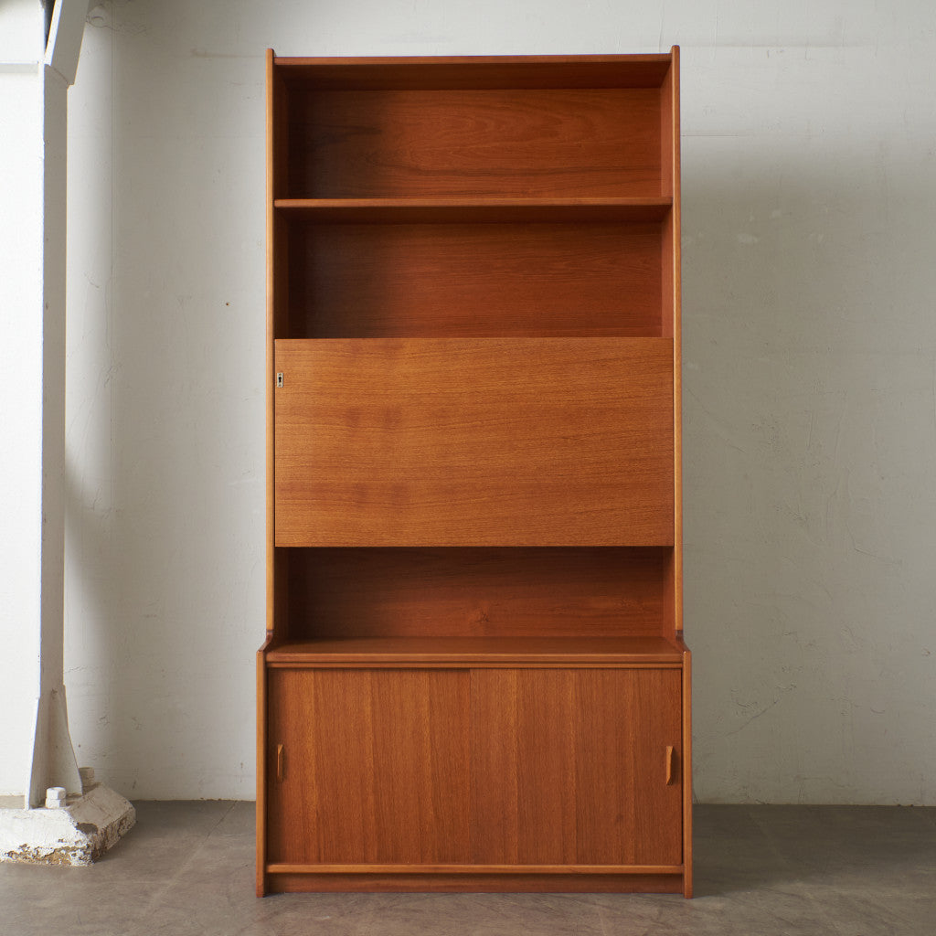 ヴィンテージ ビューロー付きブックケース