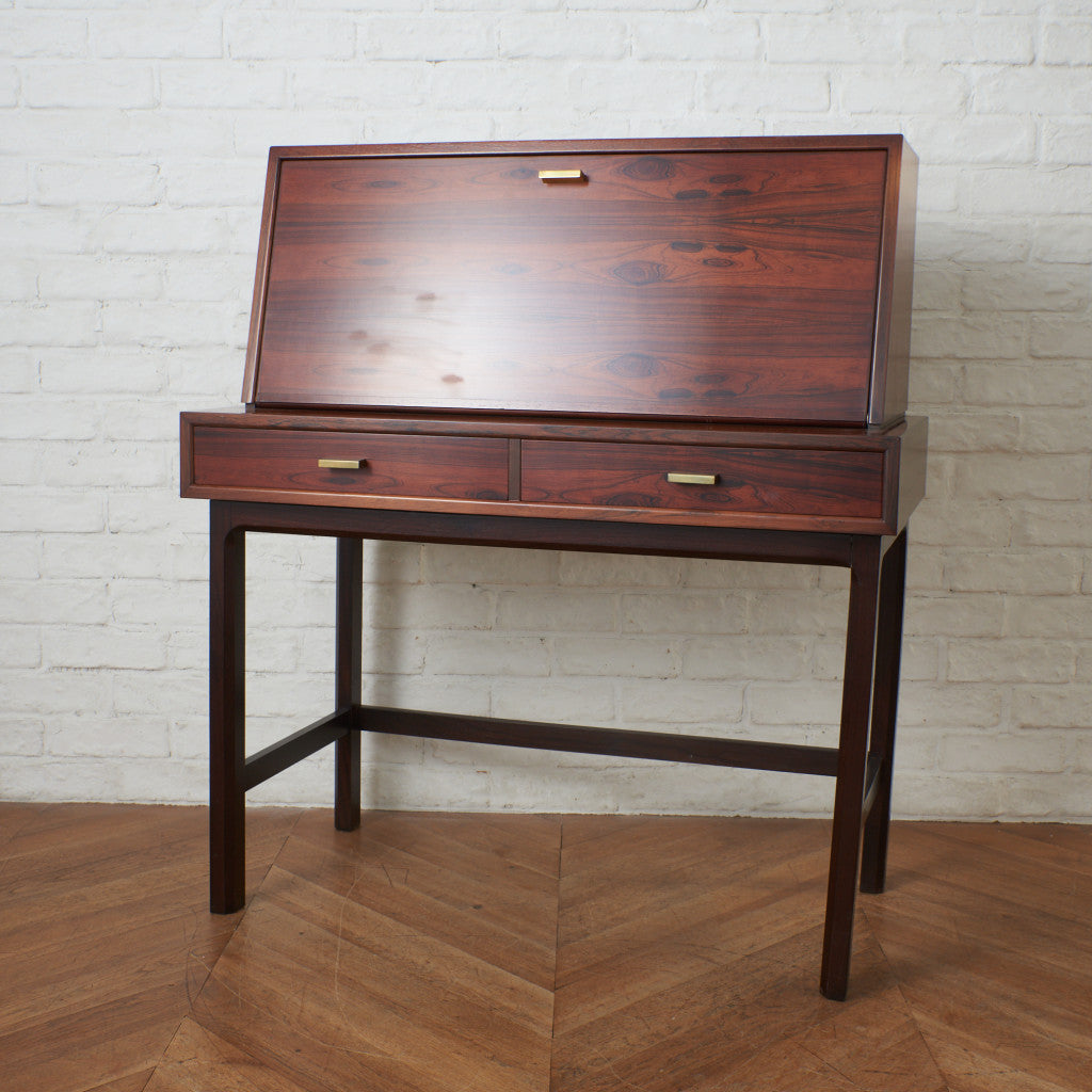 ローズウッド材 ライティングビューローデスク