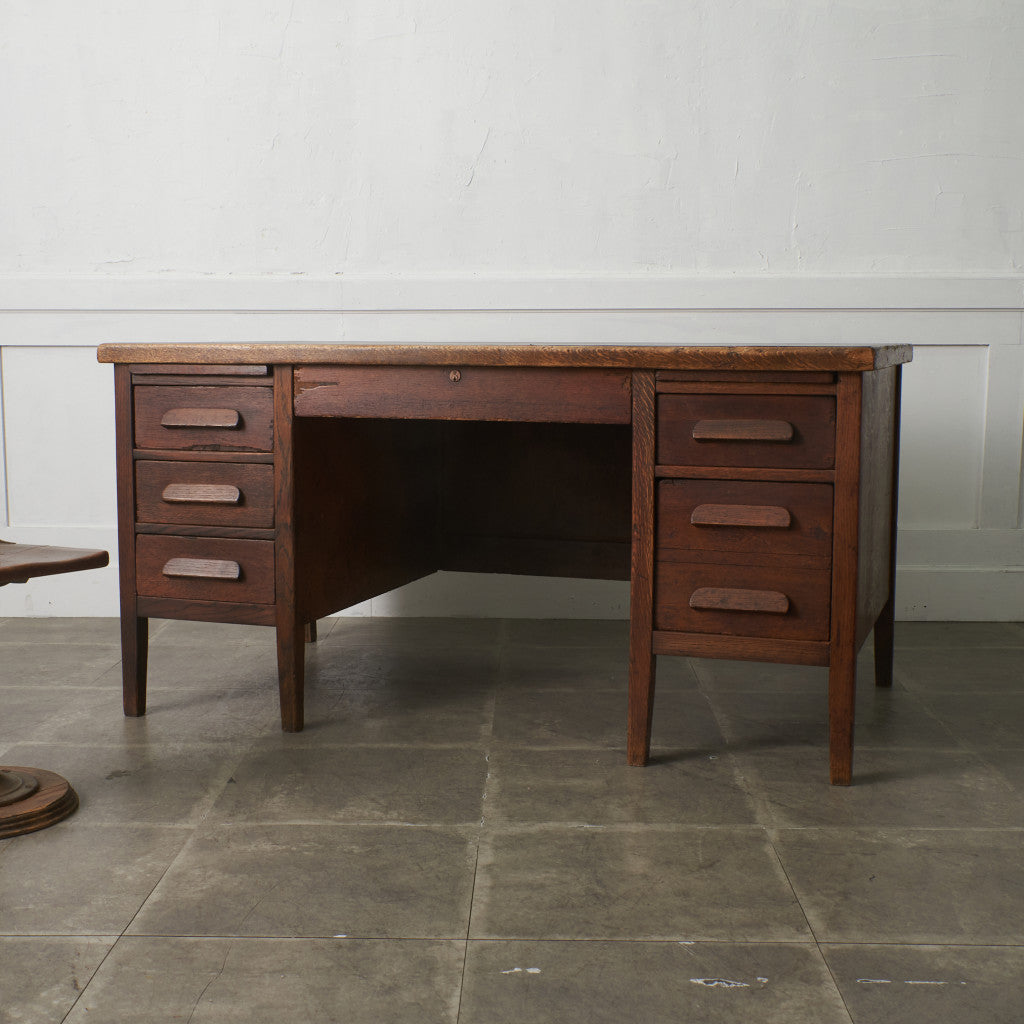 アメリカアンティーク 両袖デスク