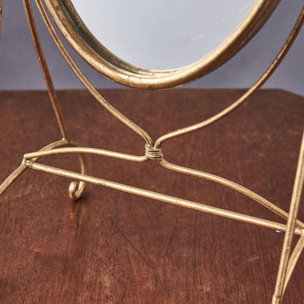 クラシック ゴールド スタンドミラー オーバル