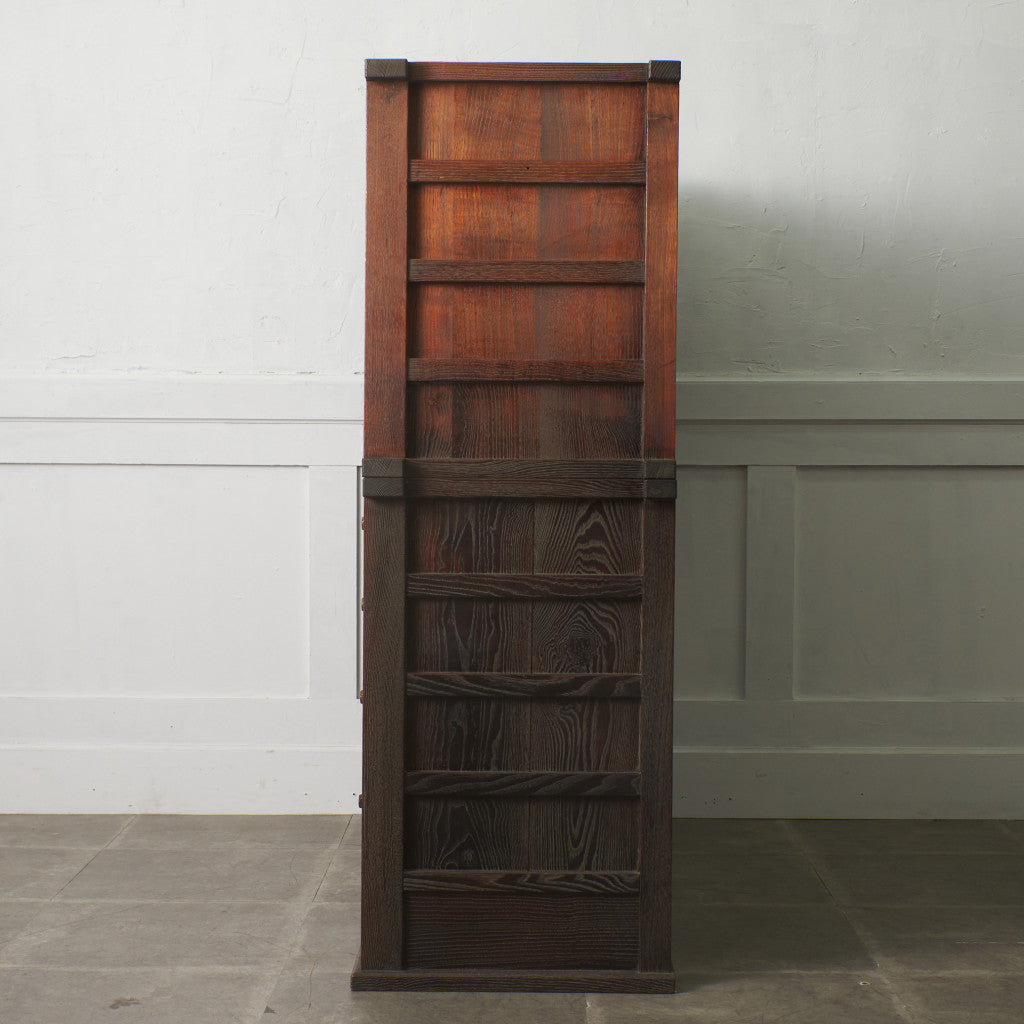 江戸指物 欅材 茶箪笥