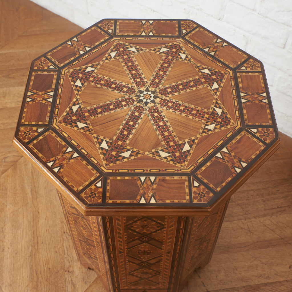 シリア製 寄木細工 サイドテーブル