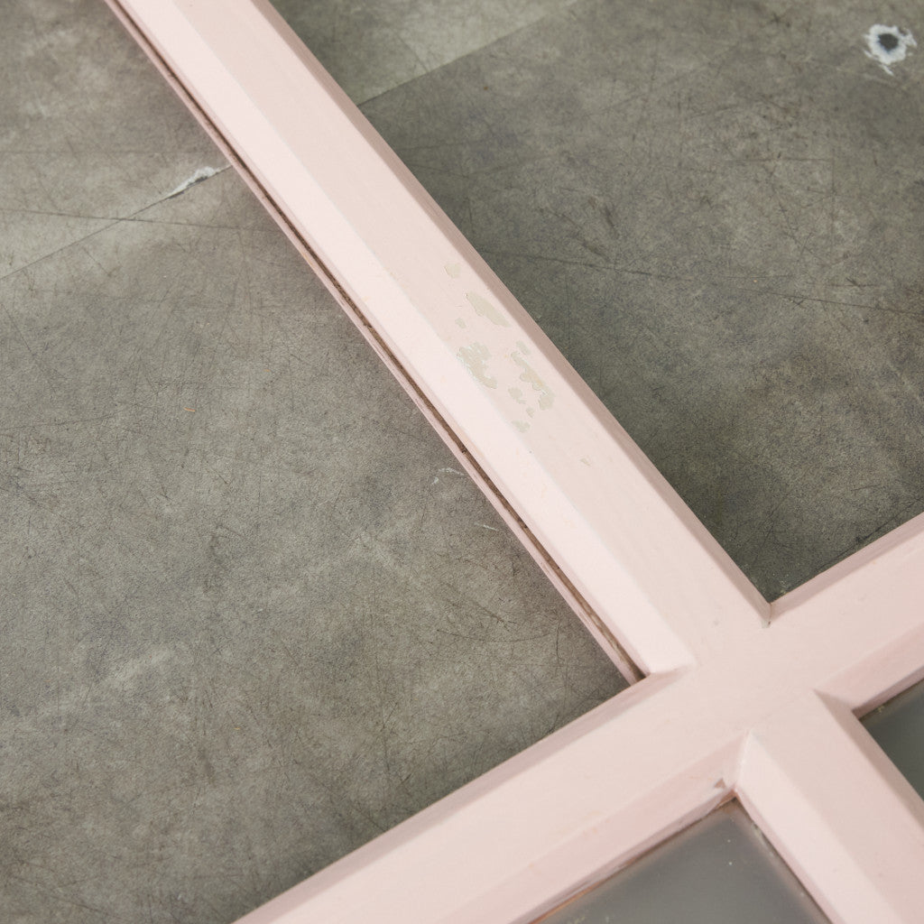 年代物 ペイント ガラス窓 2枚セット