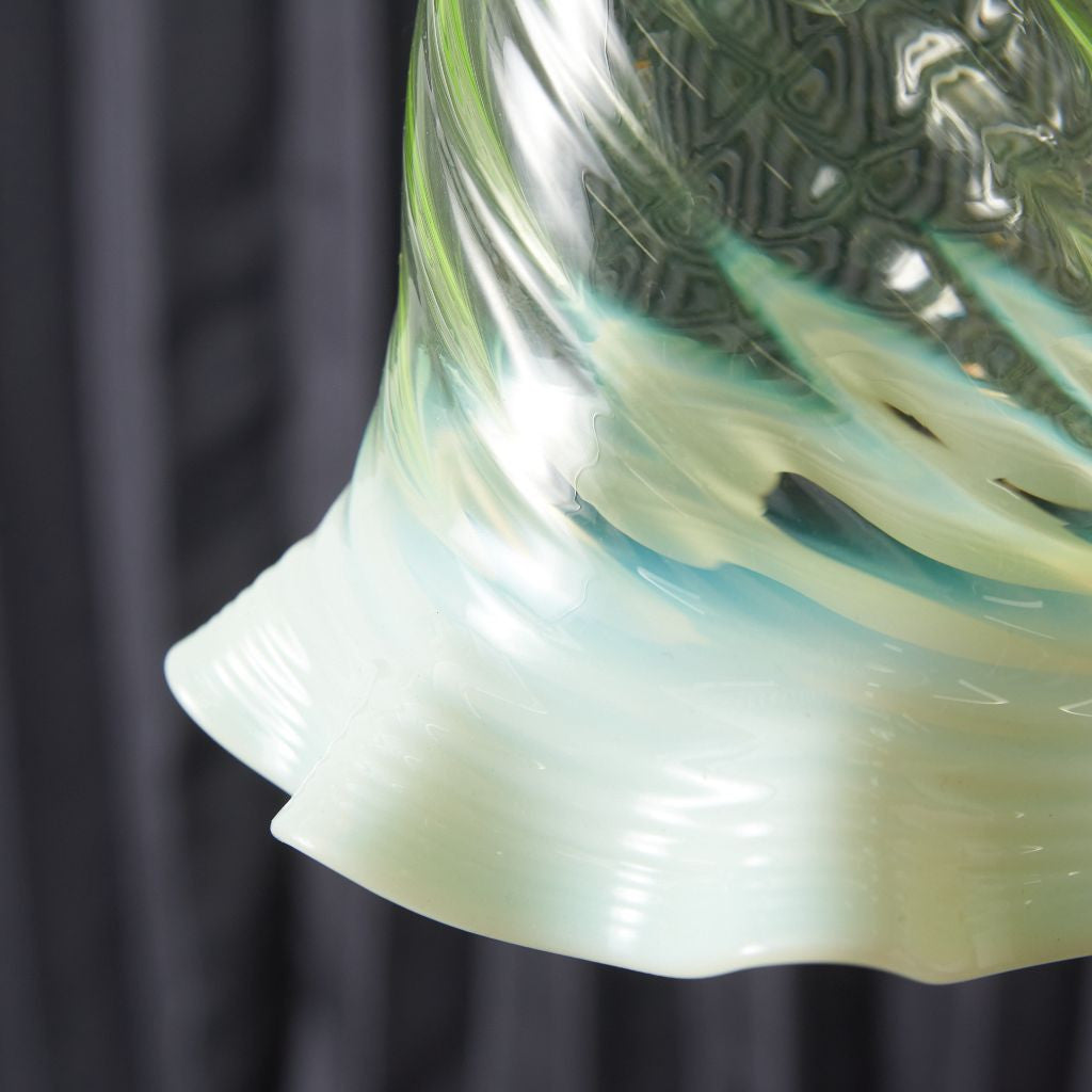 西欧アンティーク ヴァセリンガラス ペンダントライト