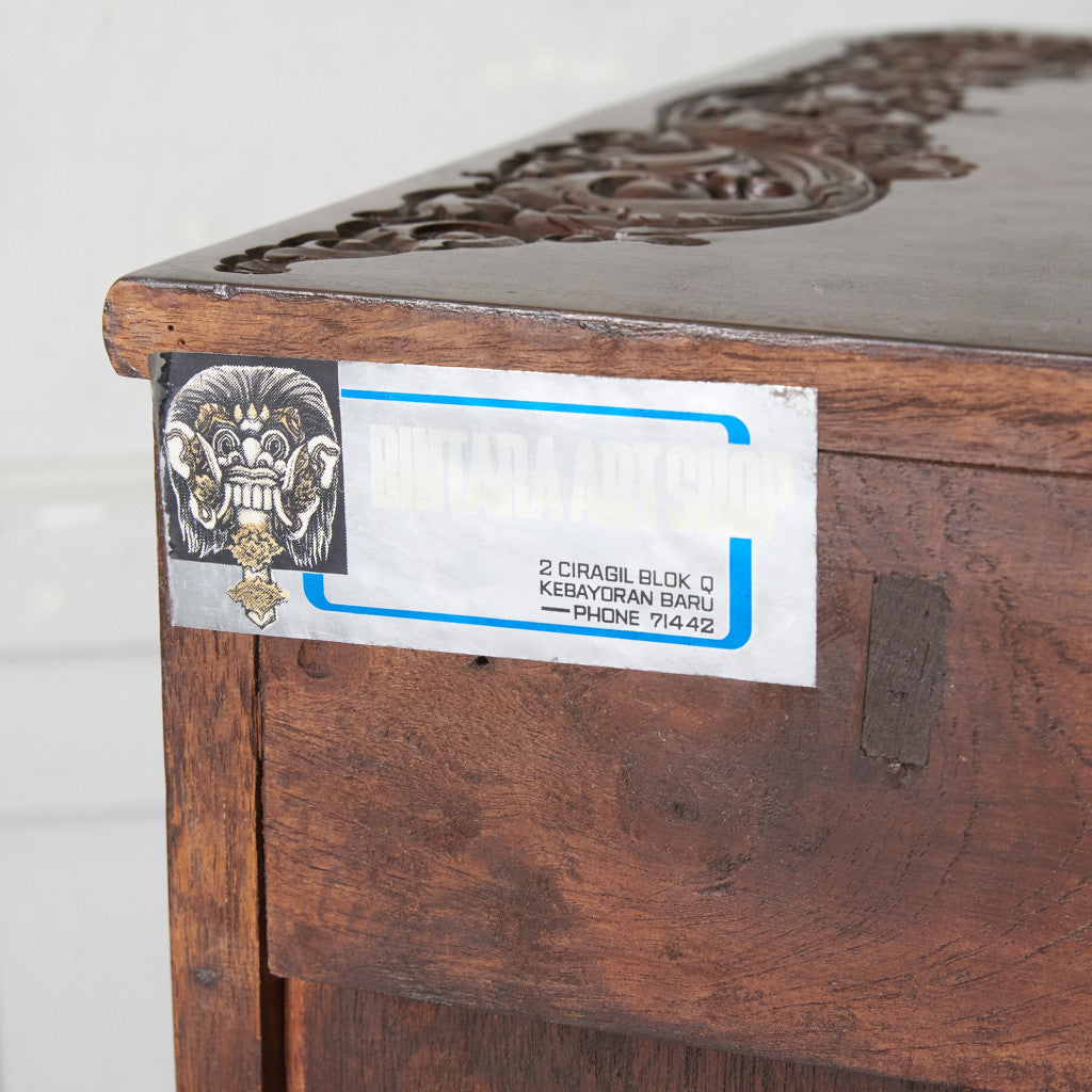 アジアン コロニアルスタイル 木彫刻チェスト