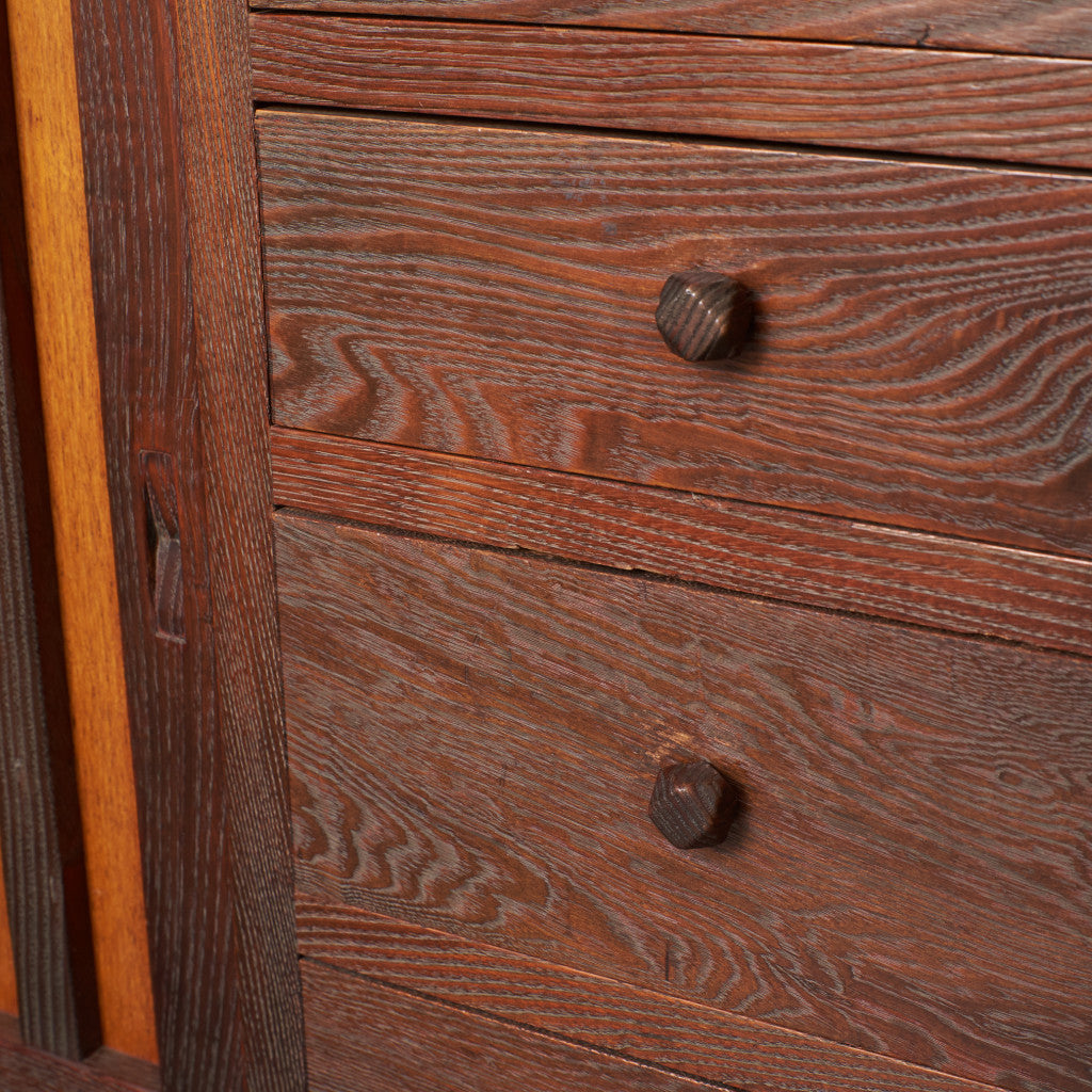 江戸指物 欅材 茶箪笥