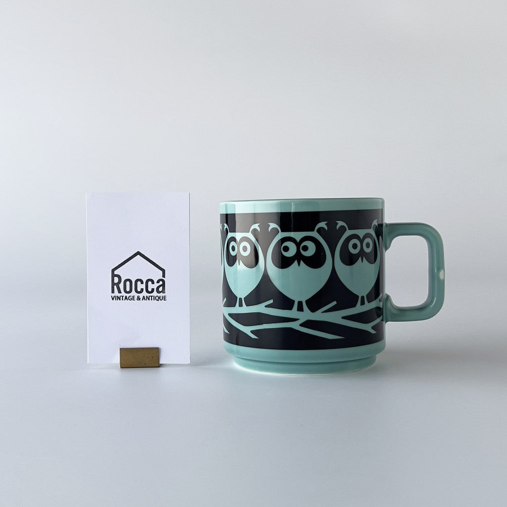 Hornsea x Magpie マグカップ Owls on Branch Teal