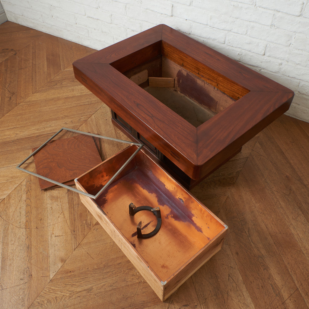 欅材 関西火鉢テーブル