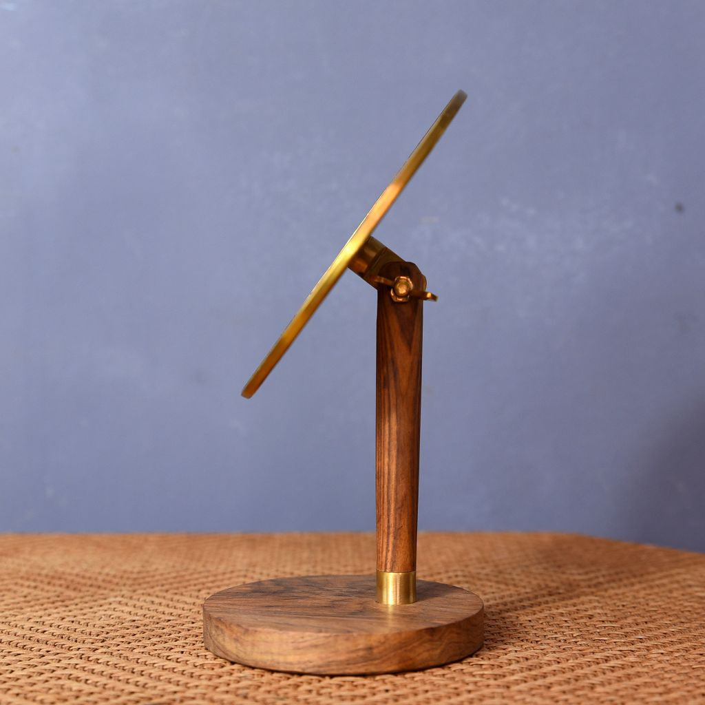 BRASS&WOOD スタンドミラー オーバル