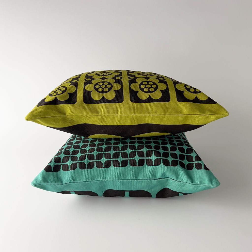 Hornsea クッション Repeat Flower グリーン