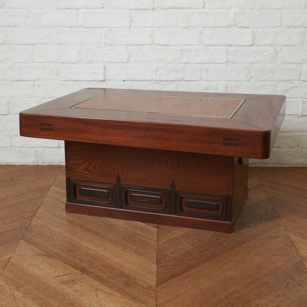 欅材 関西火鉢テーブル