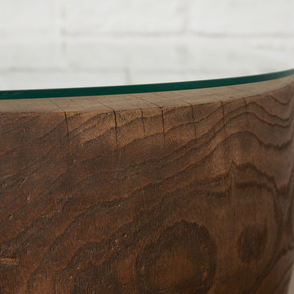 年代物 うす ガラス天板テーブル